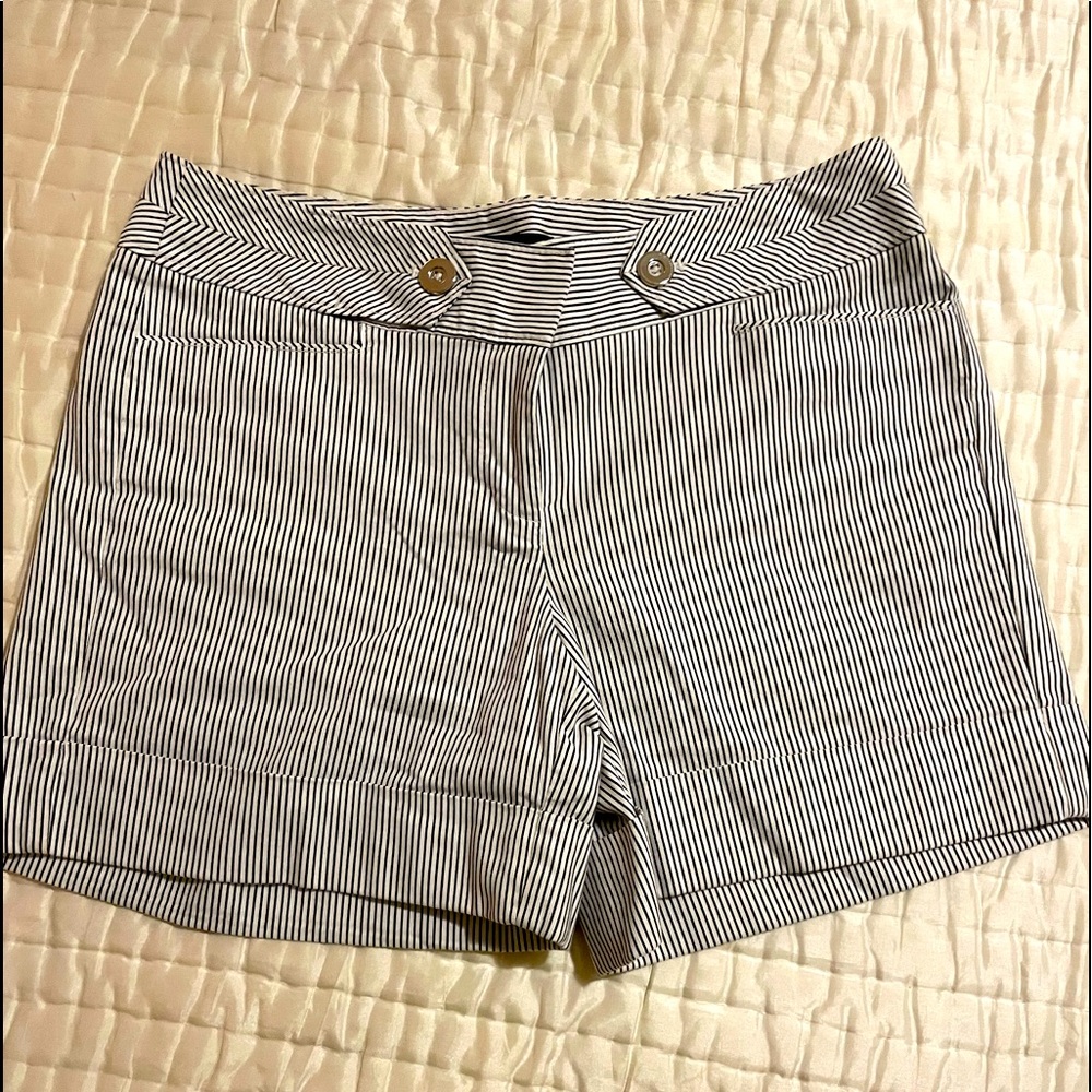 White House Black Market Shorts Gray Stripe